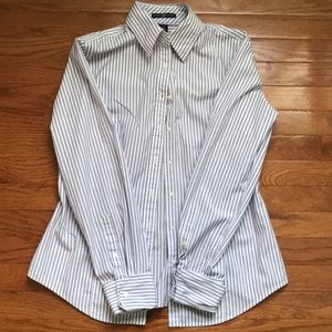 Gap purple white button down